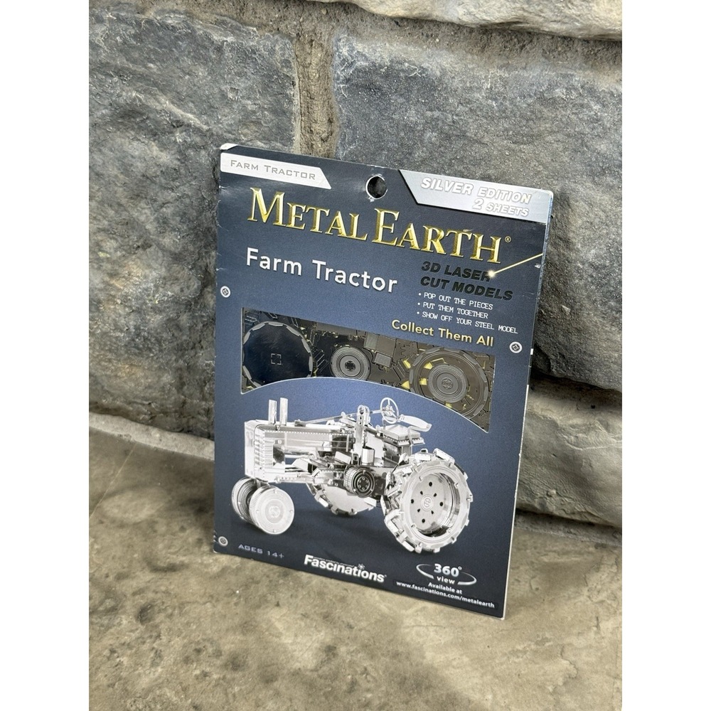 Fascinations Metal Earth Farm Tractor 3D Laser Cut Model Kit - Brand New Sealed